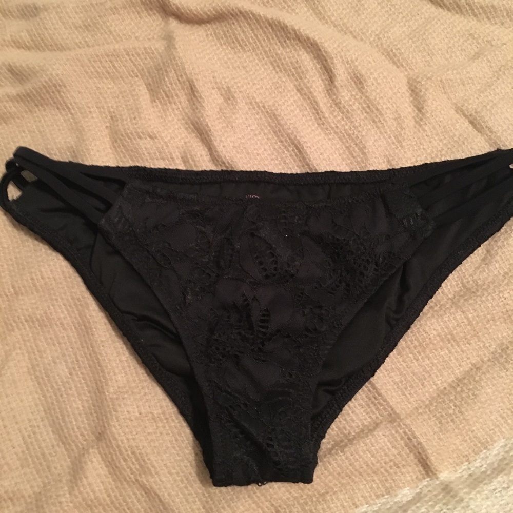 Lacy black bikini bottom. NWOT